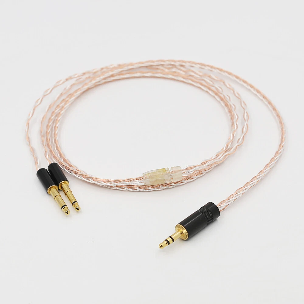 8cores Headphones Cable 3.5 stereo Plug Audio Upgrade Cable For