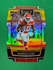 2021 Panini Select Football #84 Derrick Gore RC Black and Gold Prizm Die-Cut