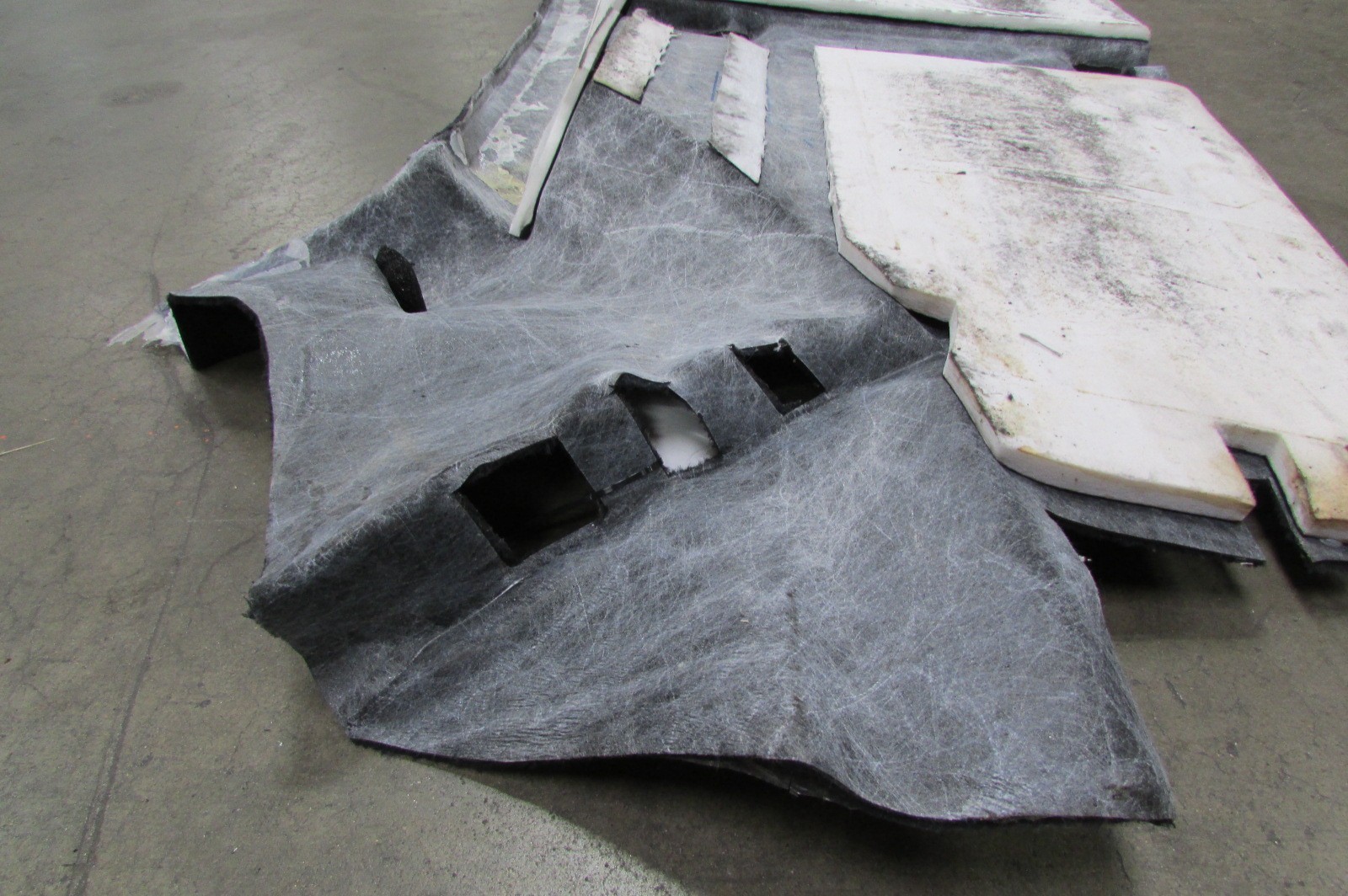 Ferrari 360, LH, Left Front Floor Carpet, Blue, Minor Burn, Used P/N 63329394