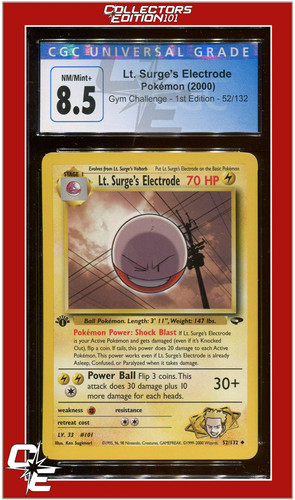 Lt. Surge's Electrode (1st Edition) graded CGC 8.5 for sale on eBay