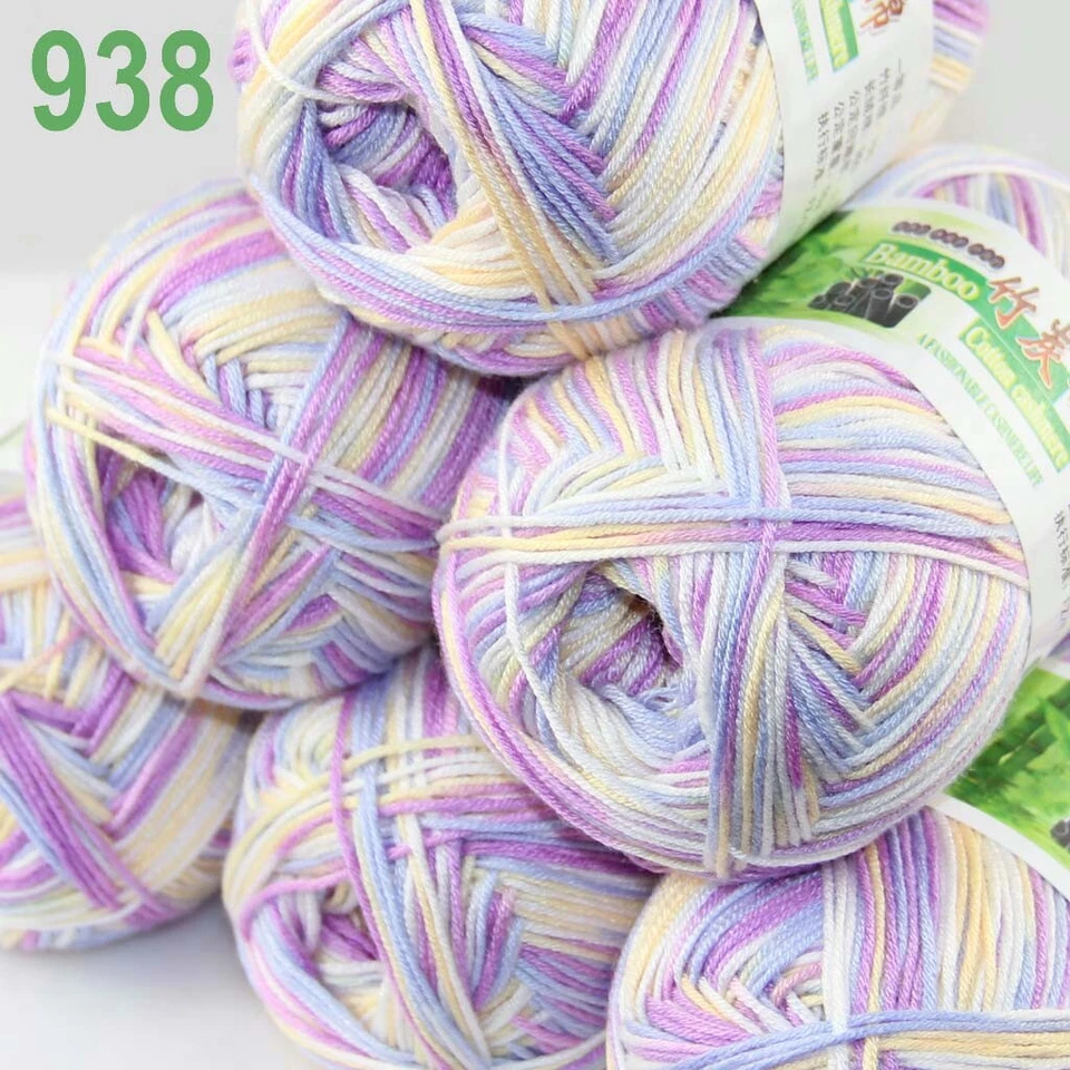 Sale New 6 Ballsx50g Super Soft Bamboo Cotton Baby Hand Knitting Crochet Yarn 38 - Image 4 of 4