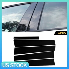 For 2009-2013 Toyota Corolla 6PCS Car Door Window Pillar Post Cover Trims Black