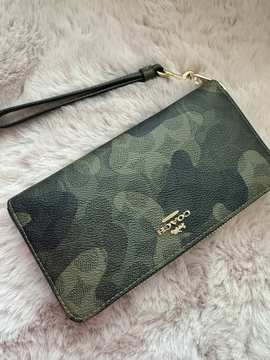 Coach Long Zip Around Wallet - CY237 Dark Cypress (Green Coach Long Zip Around Wallet - CY237 Dark Cypress (Green