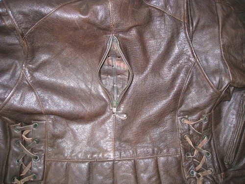 BIKER CLASSIC GENUINE DARK ROAST COFFEE LEATHER JACKET WOMEN SIZE S HEAVY DUTY - Picture 12 of 12