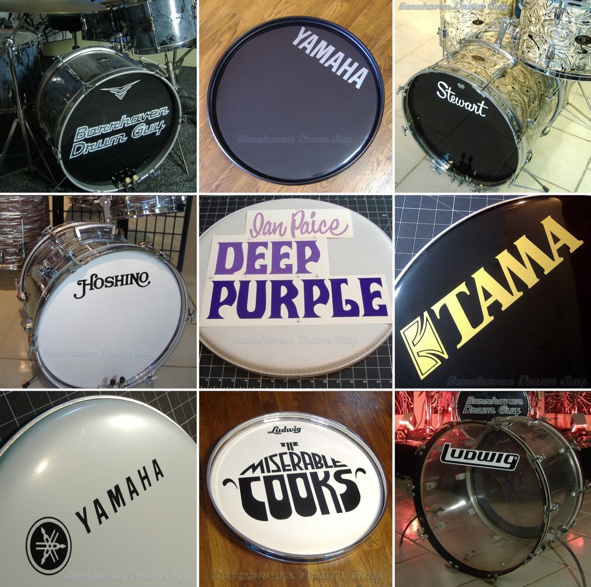 Yamaha Bass Drum Logo Sticker Authentic