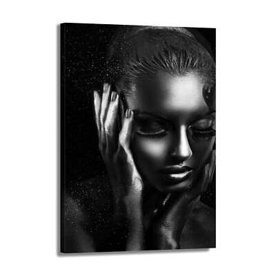 Frau Abstract Black Wandbild Leinwandbild Dekoration Kunst XL