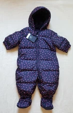 Baby Gap Baby Girl Down Fill Bunting Snow Suit 0-6 Months New With Tags