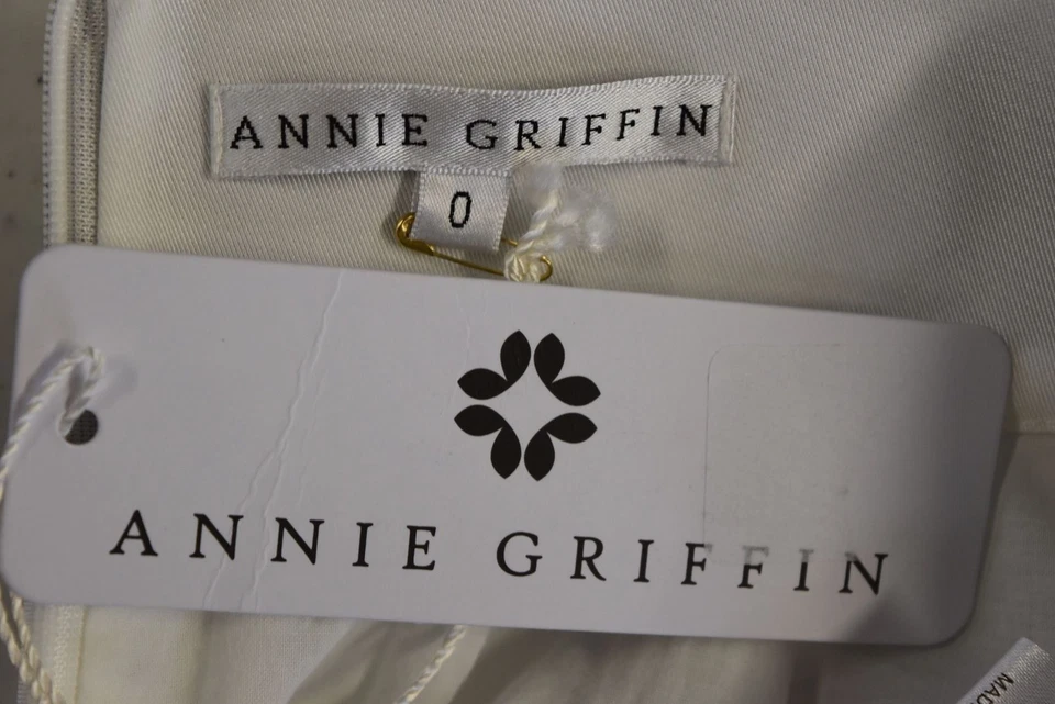 Nueva falda informal Annie Griffin Olivia para mujer azul marino a rayas línea A talla 0 por encima de la rodilla Foto 4 de 4