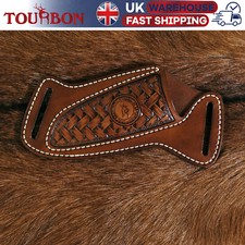 TOURBON Leather Knife Sheath Fixed Blade Pouch Tool Carrier for Belt Brown in UK