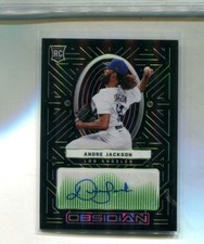 ANDRE JACKSON 2022 OBSIDIAN GREEN ROOKIE AUTOGRAPH CARD /5 DODGERS