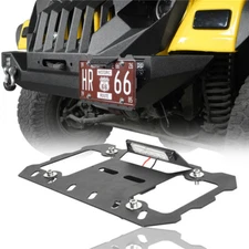 License Plate Relocation Bracket Holder Kit for Jeep Wrangler YJ TJ JK JL 55-24