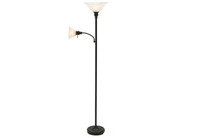 Hampton Bay 71 In. Antique Bronze Floor Lamp Alabaster Glass Shade Very Bright Hampton Bay 71 In. Antique Bronze Floor Lamp Alabaster Glass Shade Very Bright
