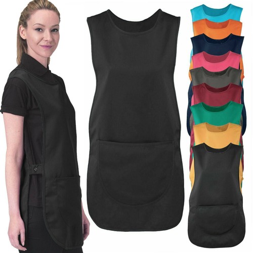 GREMBIULE DONNA TABARD TUTA CUCINA CATERING BAR PULIZIA BIANCO - Foto 10