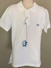 Boys SOUTHERN TIDE Skipjack POLO SHIRT S 6-7 NWOT Top WHITE Small
