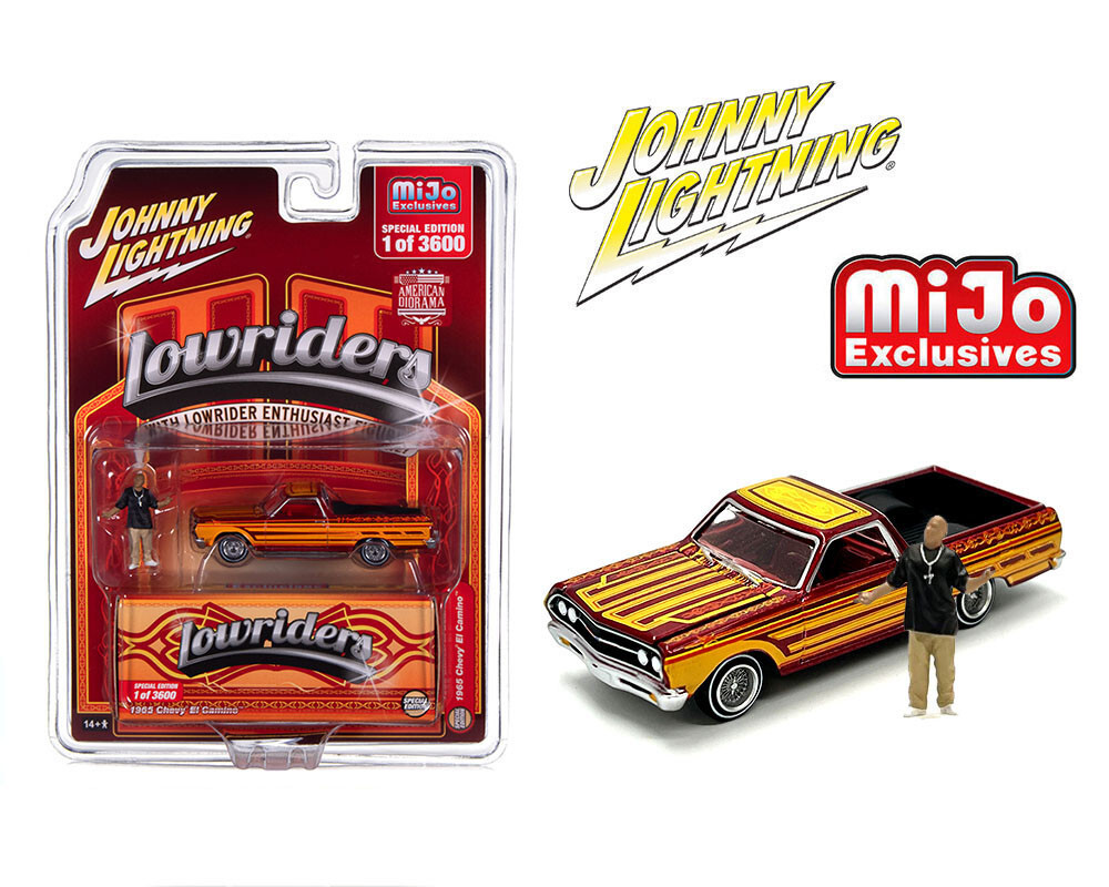 Johnny Lightning Chevrolet El Camino 1965 with Figure Lowriders