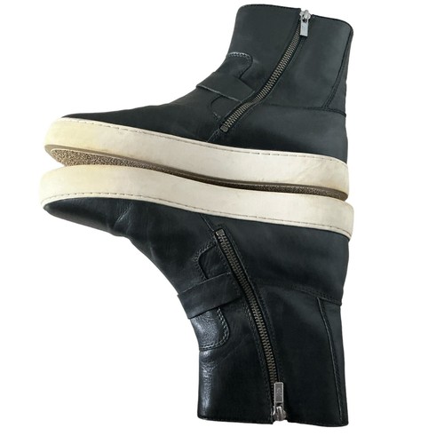 FRYE LENA Black Engineer Moto Short Sneaker Biker Boots Booties Leather Size 9 - Picture 6 of 11