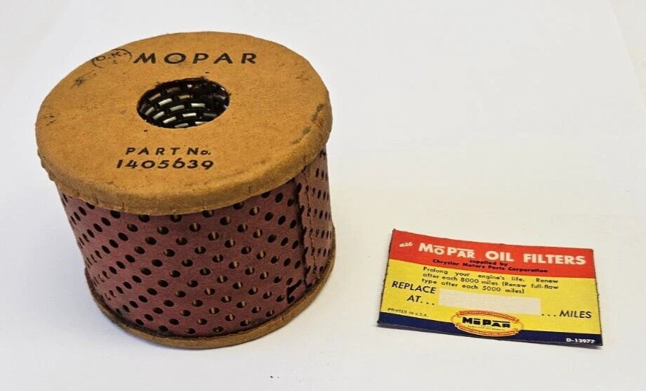 Elemento de filtro de aceite de dirección asistida Plymouth Chrysler Dodge 1952-1954 nuevo de stock Foto 3 de 4