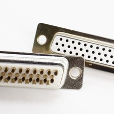 50pcs Gold Pin 44pin 3 Row D-Sub Female Socket Solder Chassis Connector RS232