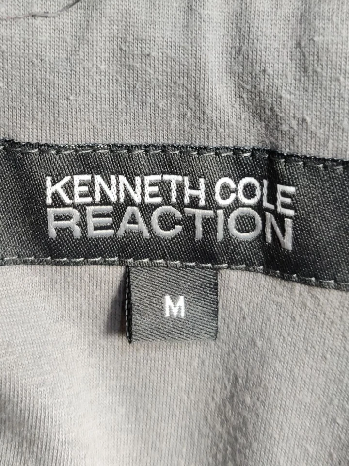 KENNETH COLE GREY COAT MEDIUM COTTON WOMENS PADDED HIDDEN HOOD ZIP WINTER JACKET - Image 4 of 4