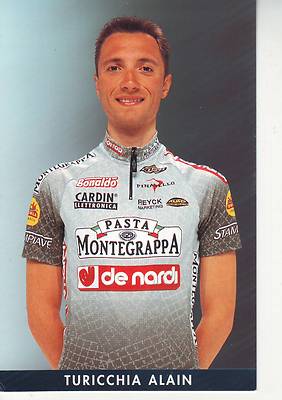 CYCLING cycling card TURICCHIA ALAIN team DE NARDI PASTA MONTEGRAPPA 2001