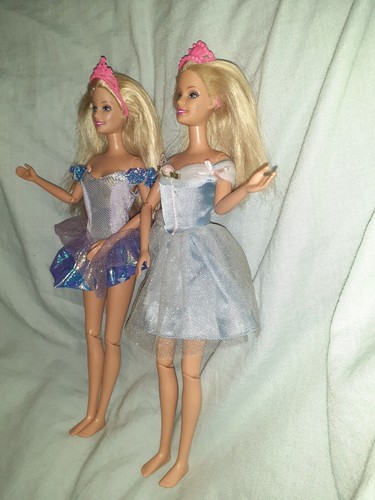 2 x Vintage 1990s Articulated Barbie Doll - Blonde Haired - Princess Dancer - Picture 6 of 7