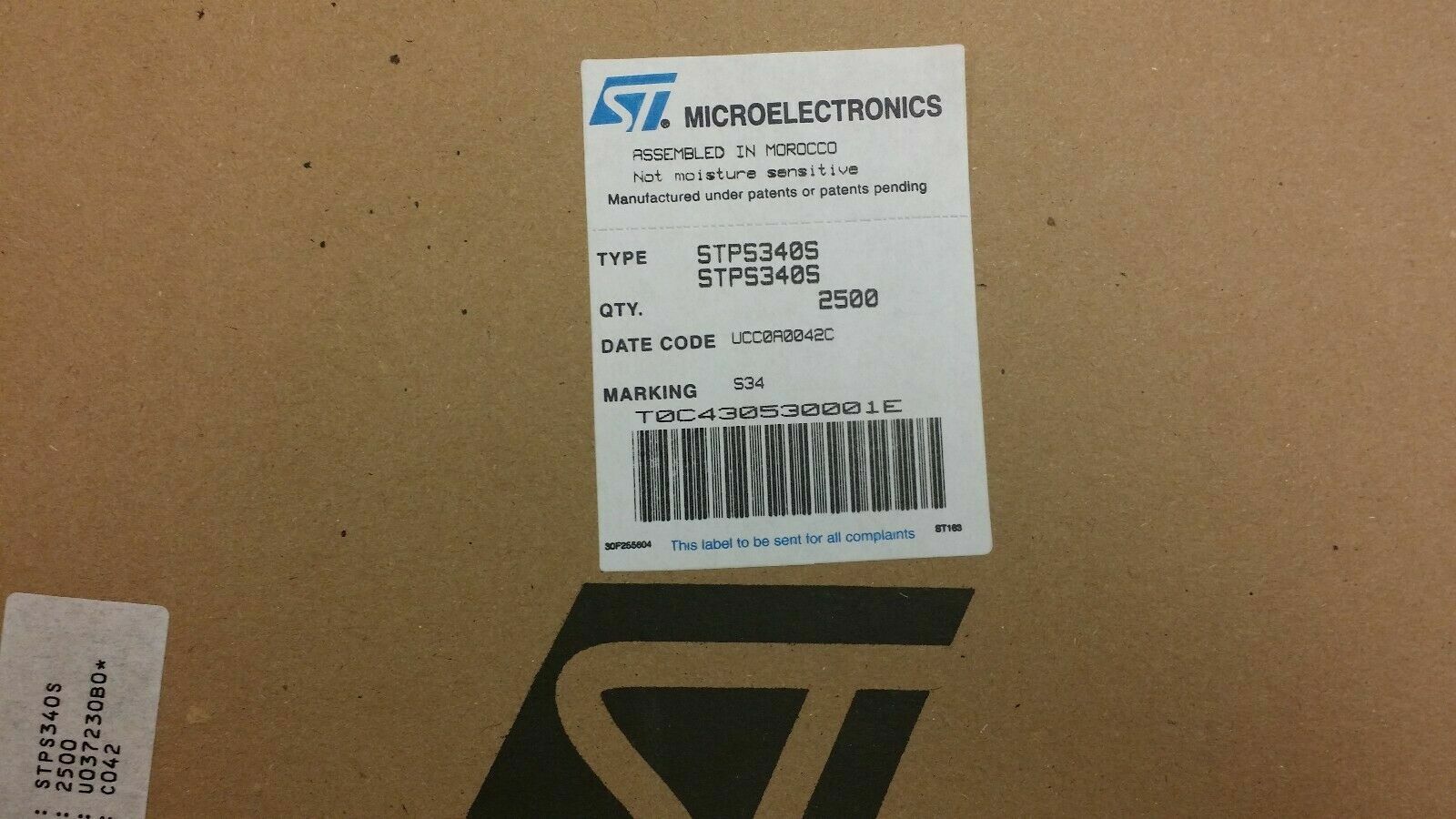 (2500) STPS340S ST MICRO Diode Schottky 40V 3A 2-Pin SMC T/R