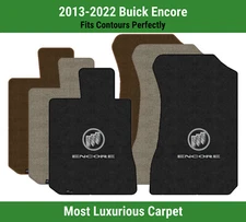 Lloyd Luxe Front Mats for '13-22 Encore w/Silver Shield w/Silver on Black Encore