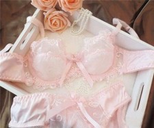 Women Sheer Lace Bra Panties Lingerie Floral Bra Sets Briefs 32-42 ABCD-DD-E