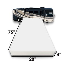 FoamRush 4-Inch Bunk 28" x 75" RV Mattress Travel Camper