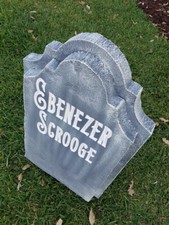 G- Ebenezer Scrooge Fun Halloween Tombstone Gravestone Cemetery Non-LED 