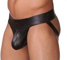 XL ♥  Men's Lingerie Jockstrap ♥ Faux Leather Thong G-String Sexy Underwear neu