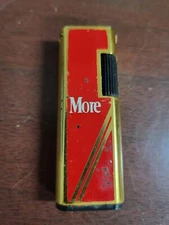 Vintage More Brand Cigarettes Butane Pipe Lighter USED Needs Flint