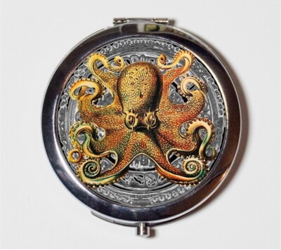 Ernst Haeckel Victorian Octopus Compact Mirror Make Up Pocket Mirror Cosmetic