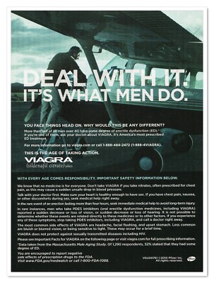 Viagra Deal with It Pfizer Pharmaceuticals 2012 Full-Page Print Magazine Ad