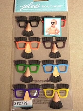 Jolee's Boutique Embellishments - MINI NOSES AND GLASSES - 8 pcs