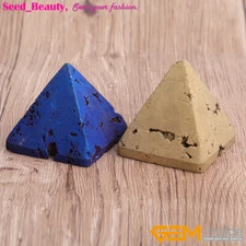 Pyramid Shape Lava Rock Tetrahedron Chakras Gemstone Jewelry Decorate 6CM Hight