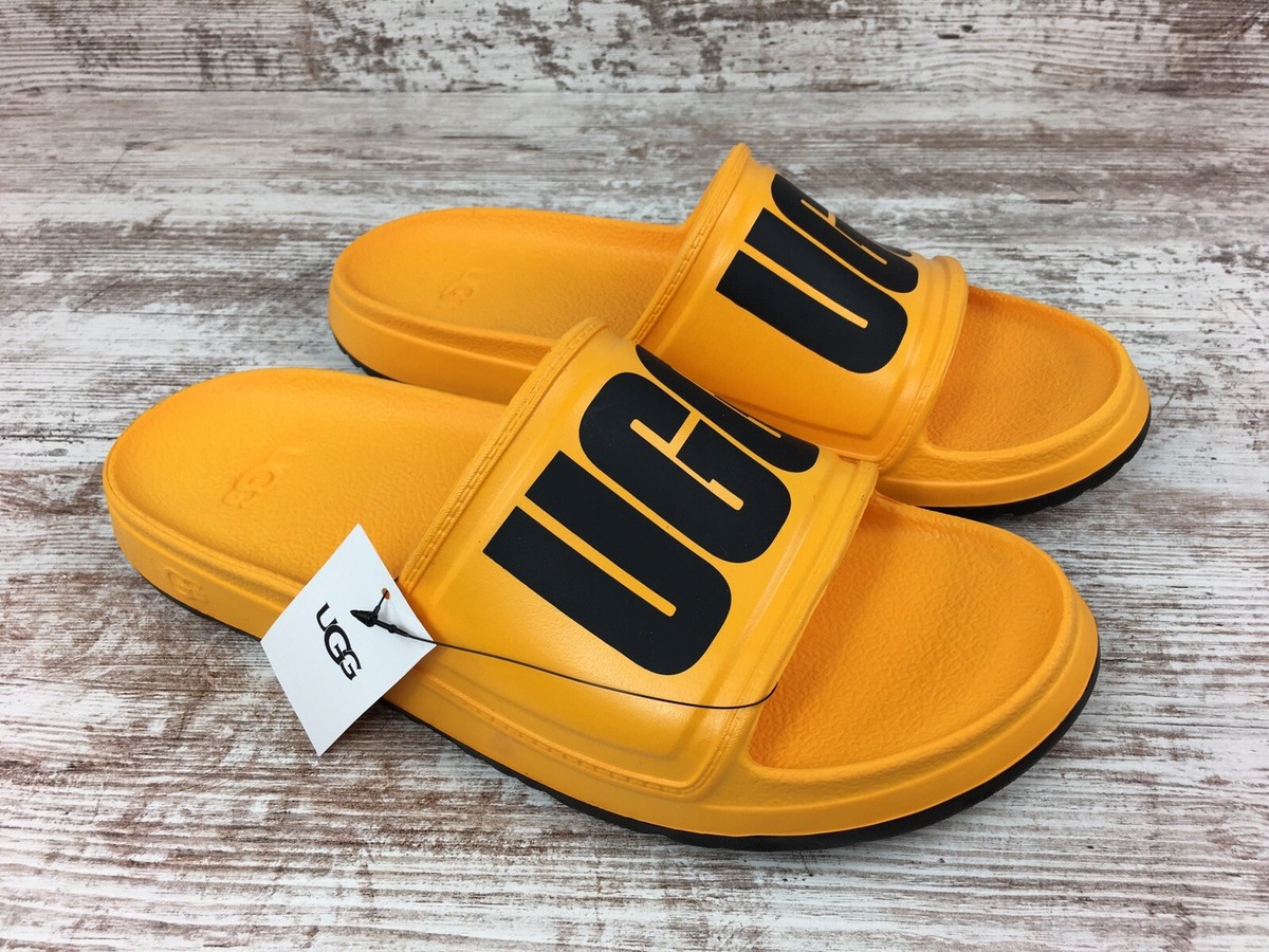 UGG Wilcox Slide Safron Yellow Black Slipper Slip-on Flops  display picture 2