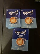 Equal Sweetener Zero Calorie Original Taste Sugar Substitute Packet 50 Ct 3 Pack