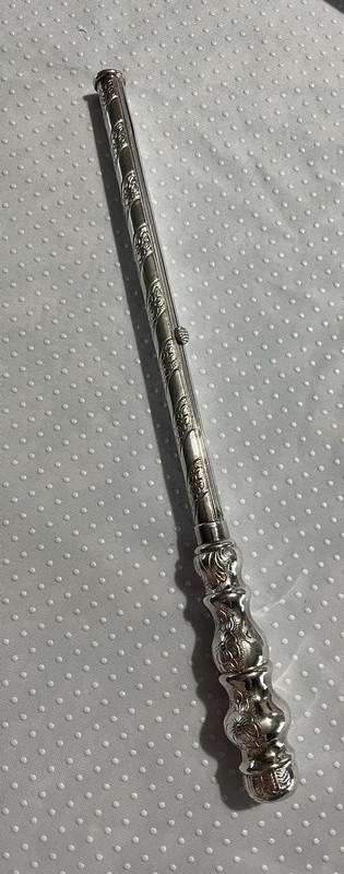 Sterling Silver Hazorfim 925 (Tzinder) Candle Lighter Wand Shabbat