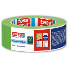tesa Rough Surface Masking Tape Green - 25/38/50mm x 50m Rolls