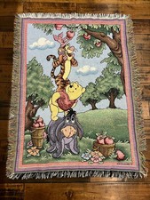 Disney WINNIE the POOH TAPESTRY BLANKET 100 Acre Collection Throw Tigger 42x32