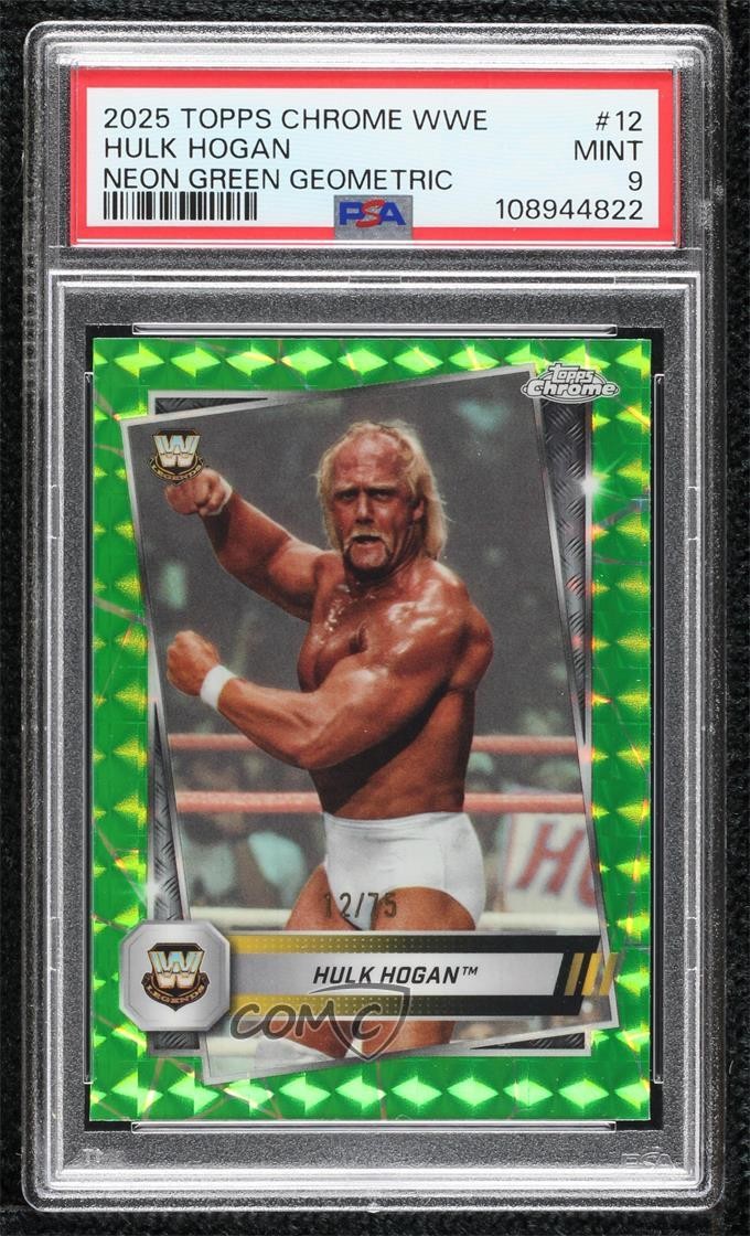 superstar sensation toppschrome 2019 12枚 2025 Topps Chrome WWE Neon Green Geometric Refractor /75
