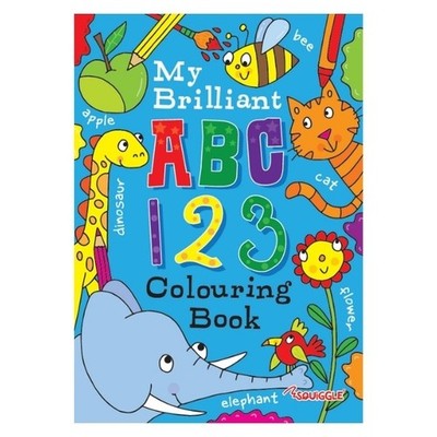 ABC/123 Kinder Malbuch Lernen Tier Motive für Kinder 40 Seiten A4