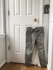 FLAW Boys Levi's Camo Joggers Skinny Jeans Size 10 Camouflage Leather Patch Play