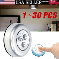 Mini Night Light LED Battery Powered Wireless Touch Stand Utility Room Light LOT