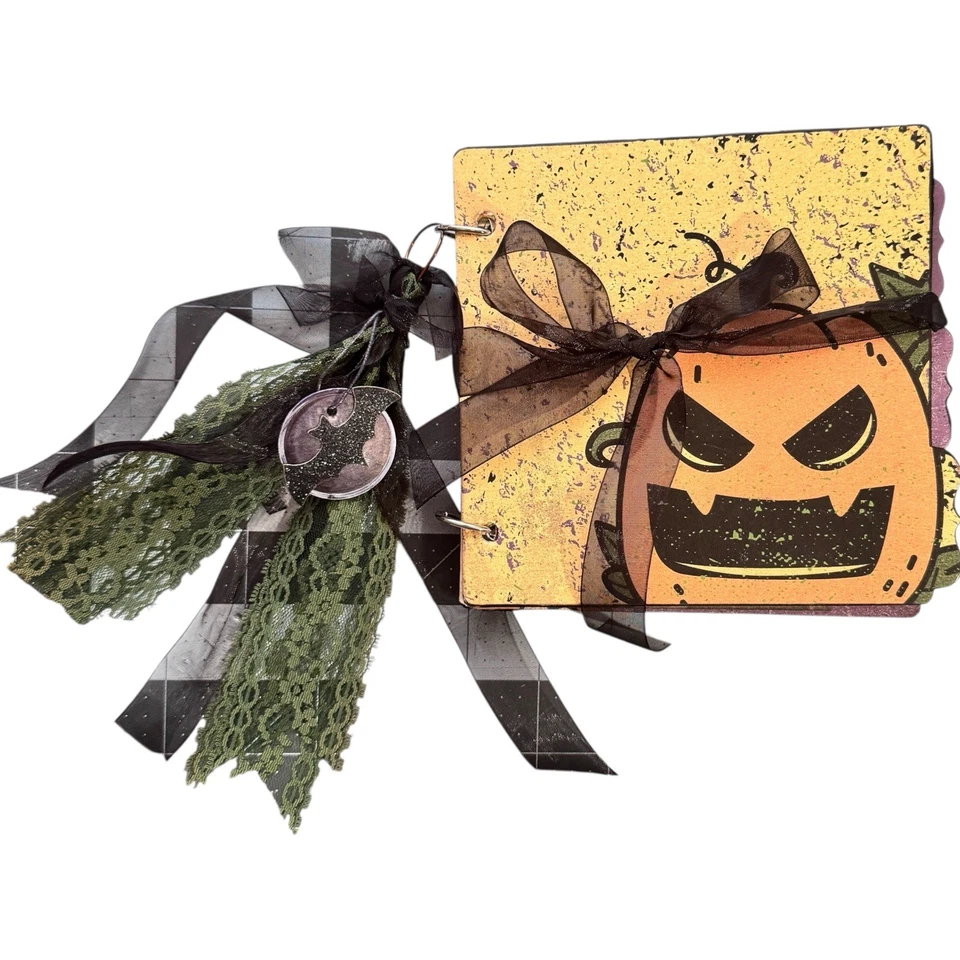 Junk Journal Halloween 6.5x6 32 Page Tags Ephemera Journaling  Pumpkins Cats - Image 2 of 4