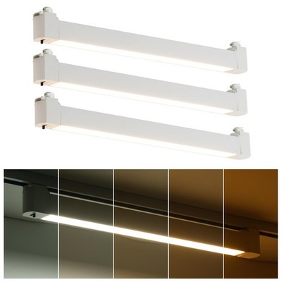 5-Color Adjustable LED Track Lighting Heads, 20W, Pack of 3