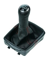 Schaltsack FüR Vw Polo 9N Schaltknauf Bj. 2001-2009 Gti Look Rot 5 Gang Rahmen
