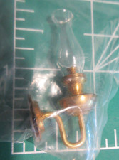 VTG Dollhouse Lighting Miniature Creative Crafts Brass Wall Sconce Hurricane