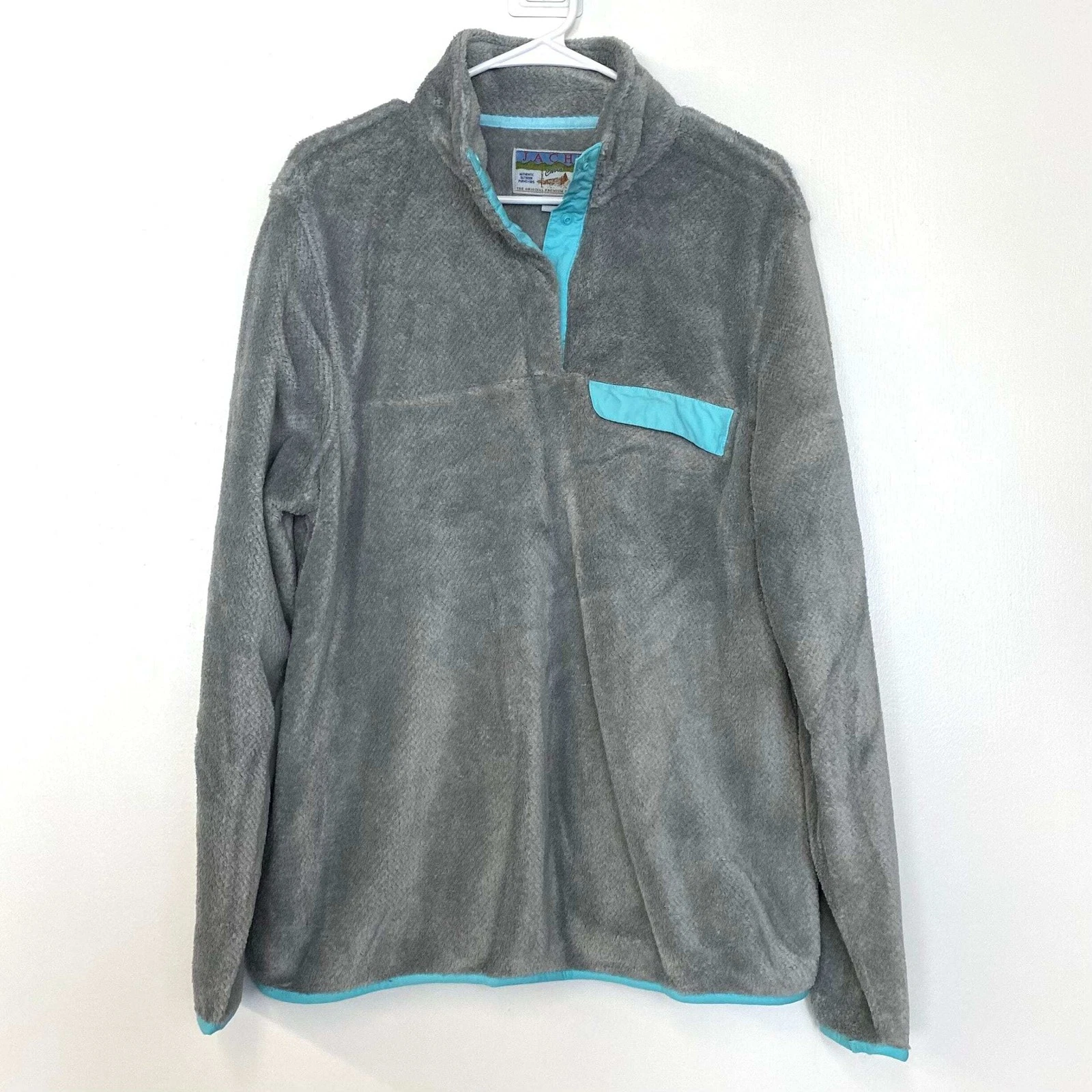 Jachs Cabin Fleece Pullover Unisex L Gray/Blue 1/4 Snap Pre-Owned
Opens in a new window or tab